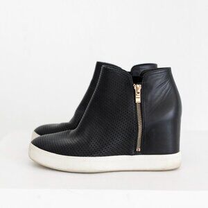 Via Spiga - Savine Wedge Black and white Leather Sneaker size 9
